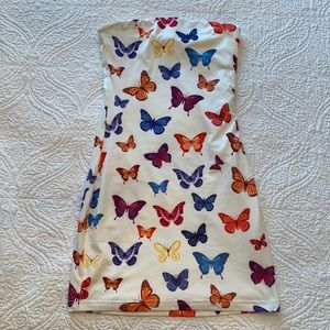 Superdown stretchy butterfly mini dress